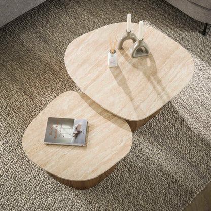 Couchtisch Set Romano Kiesel von lefurn.de 