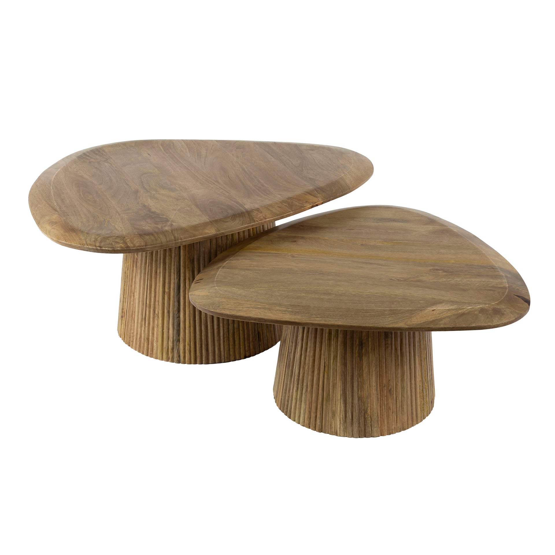Dreiteiliges Couchtisch-Set Wave Dreieck von lefurn.de 