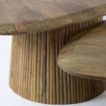 Dreiteiliges Couchtisch-Set Wave Dreieck von lefurn.de