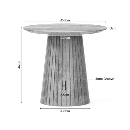 Couchtisch Solana Natur von lefurn.de aus Holz mit natürlicher Oberfläche, ideal für Wohnzimmer, Blickfang im modernen Einrichtungsstil