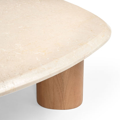 Moderner Couchtisch Nuvé 100 von lefurn.de mit Holzoberfläche und schlichtem Design, ideal für das Wohnzimmer