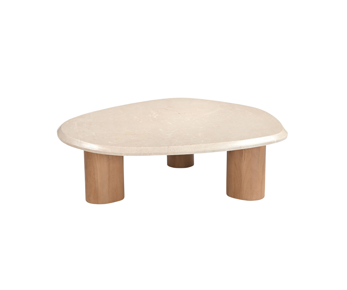 Moderner Couchtisch Nuvé 100 von lefurn.de mit Holzoberfläche und stabilem Design, ideal für das Wohnzimmer.