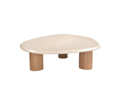 Moderner Couchtisch Nuvé 100 von lefurn.de mit Holzoberfläche und stabilem Design, ideal für das Wohnzimmer.