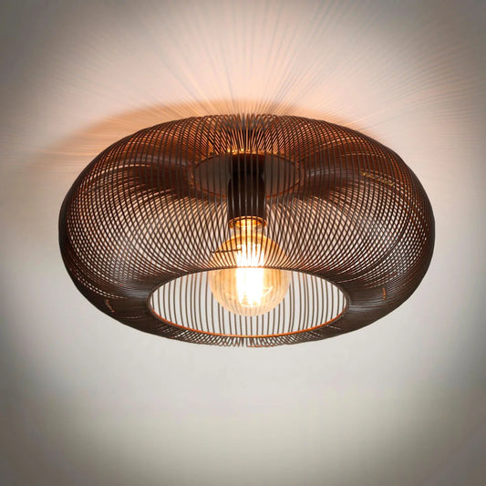Deckenlampe Copper von lefurn.de, moderne Kupfer-Deckenlampe mit eleganten Design und warmem Licht für Wohnzimmer oder Essbereich