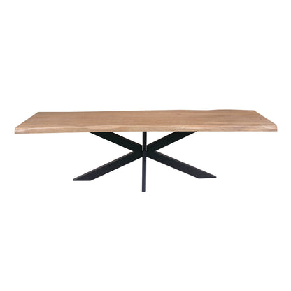 Esstisch Dakota Baumkante von lefurn.de mit 160x90 cm Holzoberfläche und natürlicher Baumkantenoptik.
