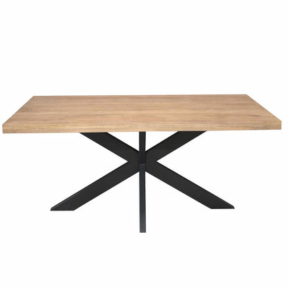 Großer Esstisch Dakota von lefurn.de mit glatter Holzoberfläche und robusten Beinen, ideal für Esszimmer und Familienessen.
