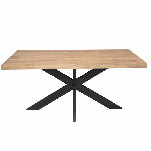 Großer Esstisch Dakota von lefurn.de mit glatter Holzoberfläche und robusten Beinen, ideal für Esszimmer und Familienessen.