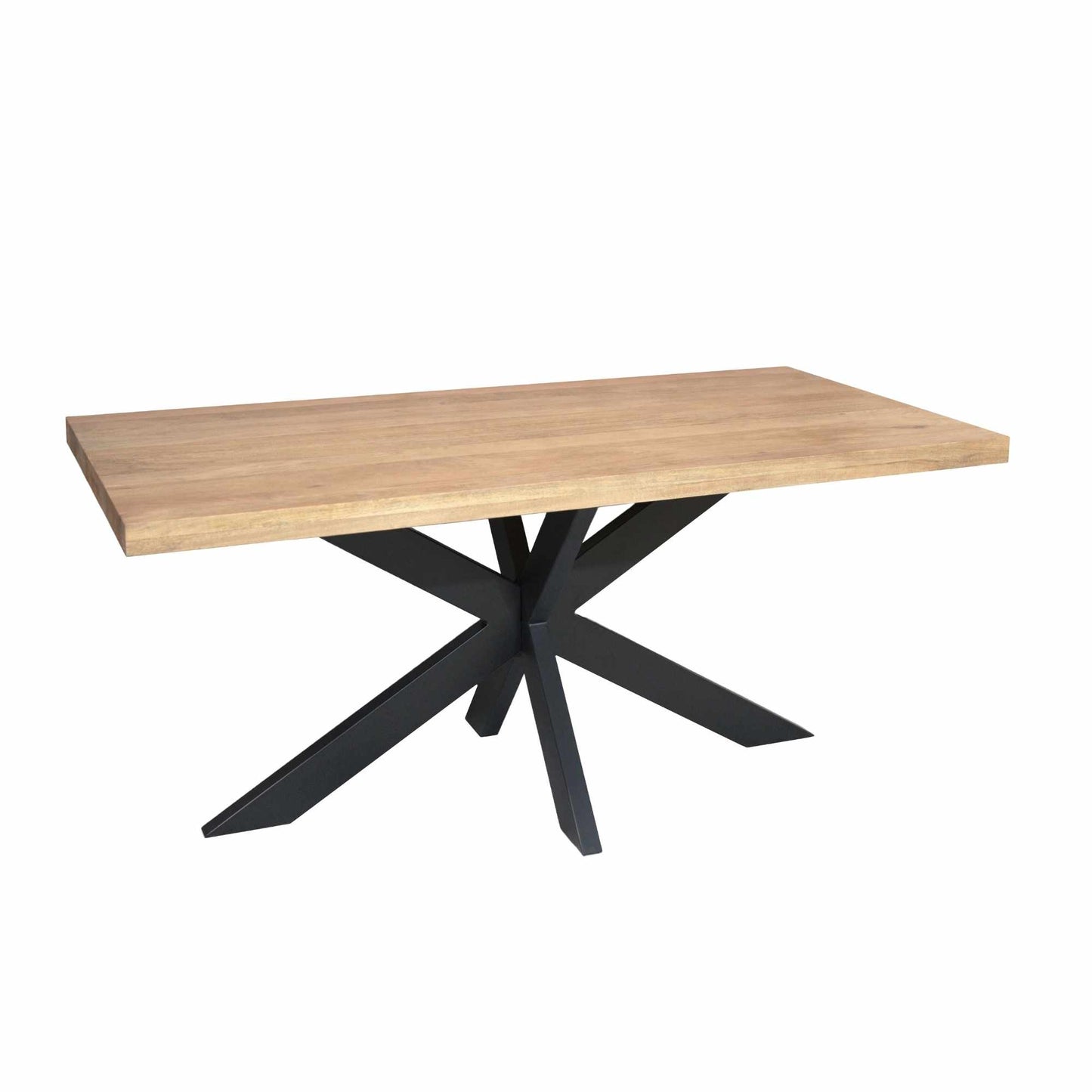 Großer Esstisch Dakota von lefurn.de aus Holz mit quadratischem Design und modernem Stil, Blick auf die Tischplatte und Beine