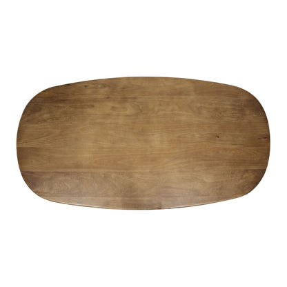 Großer Esstisch Cliff von lefurn.de mit 215 cm Länge, aus Holz gefertigt, zeigt die glatte Oberfläche und stabile Beine.