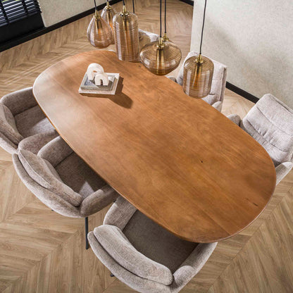 Großer Esstisch Cliff von lefurn.de mit 215 cm Länge, aus hochwertigem Holz, elegantes Design für moderne Esszimmer.