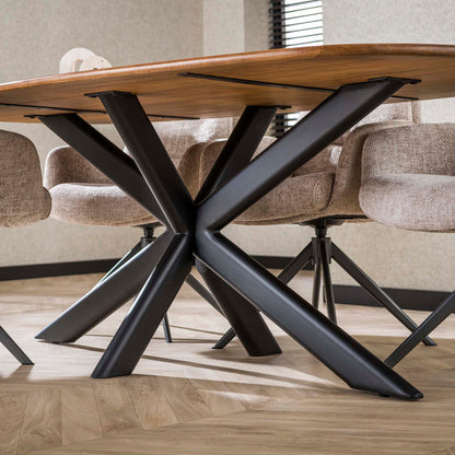 Großer Esstisch Cliff von lefurn.de aus Holz mit 215 cm Länge, modernem Design, ideal für Esszimmer.