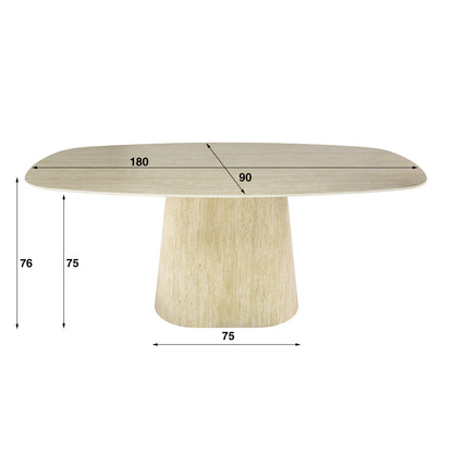 Großer Esstisch Centro 180 aus Holz von lefurn.de 