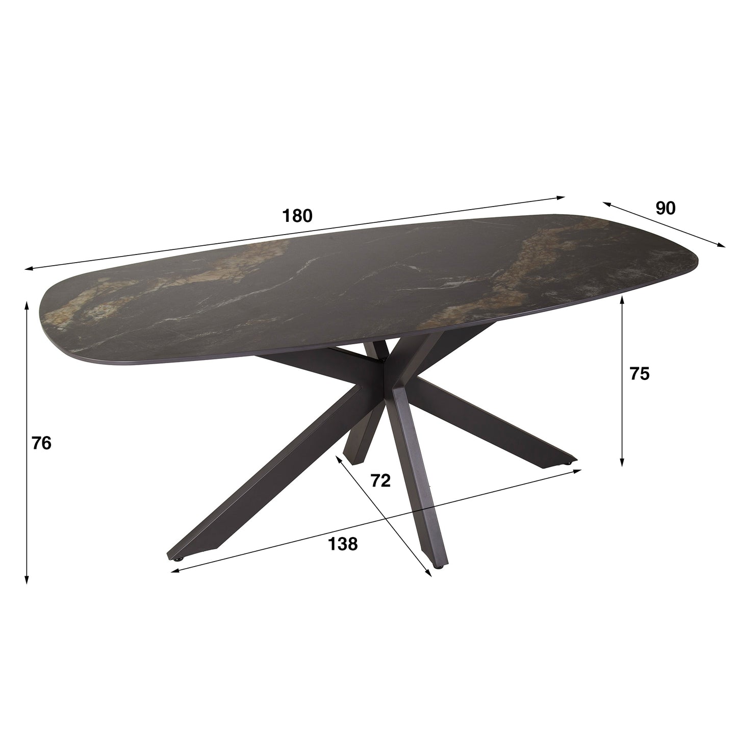Esstisch Danny 180 - lefurn.de