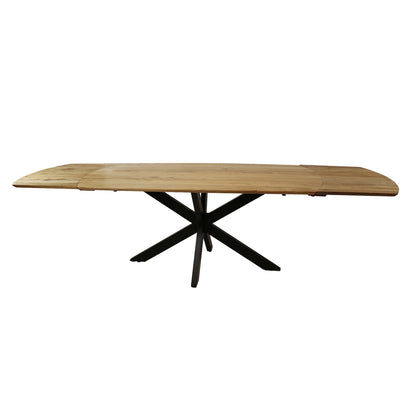Ausziehbarer Esstisch von lefurn.de mit hellem Holzdesign, perfekt für Familienessen und Gäste, in modernem Stil.