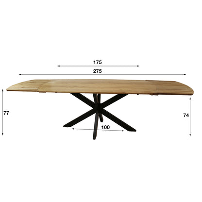 Ausziehbarer Esstisch von lefurn.de mit Holzoberfläche und modernem Design, perfekt für Familienessen und flexible Raumgestaltung