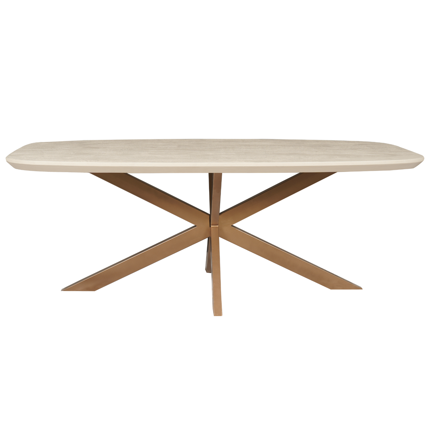Moderner Esstisch Madison Sand von lefurn.de mit hellem Holzdesign und stabilen Beinen, ideal für Esszimmer.