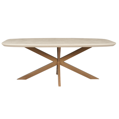 Moderner Esstisch Madison Sand von lefurn.de mit hellem Holzdesign und stabilen Beinen, ideal für Esszimmer.