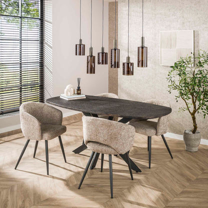 Metallischer Esstisch 180 cm von lefurn.de 