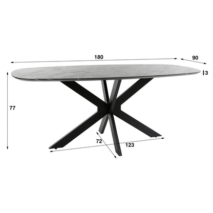 Eleganter Esstisch Onyx Cross 180 von lefurn.de 