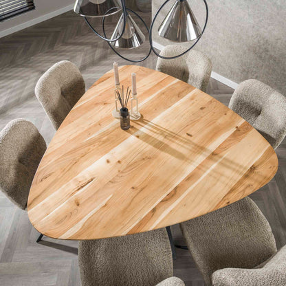 Runder Esstisch Triangle von lefurn.de aus Holz mit modernem Design, ideal für Esszimmer und Küchen.