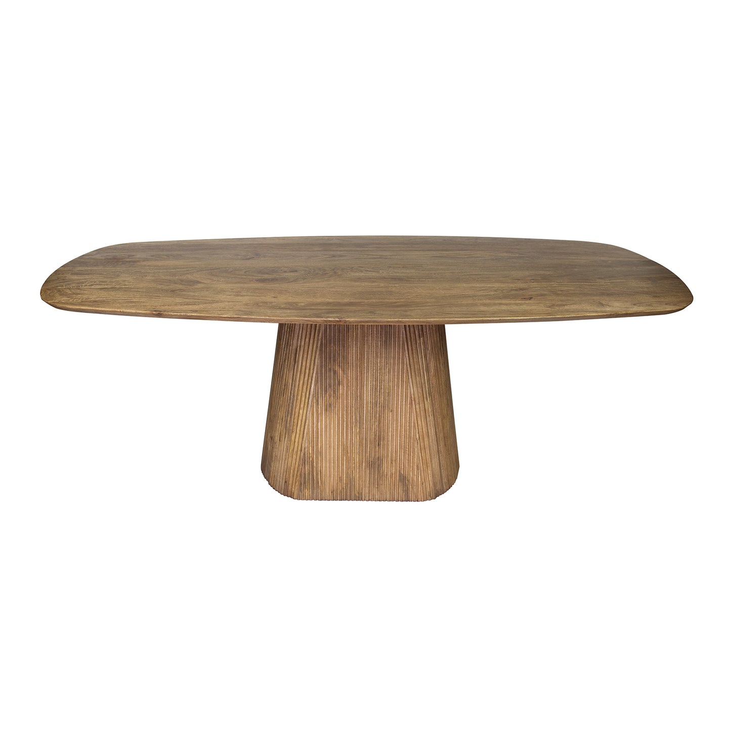 Moderner Esstisch Wave Säule 215 von lefurn.de mit einer eleganten, glatten Oberfläche und stabilen Säulenfüßen.