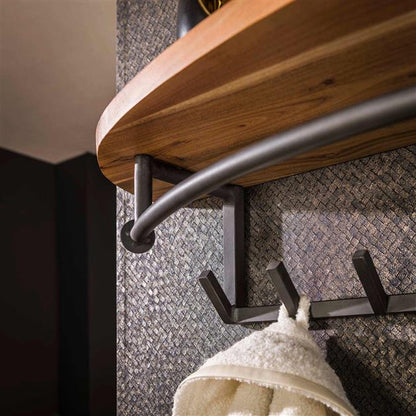 Runde Garderobe von lefurn.de mit 8 Haken, aus Holz, zum Aufhängen von Mänteln und Accessoires, modernes Design