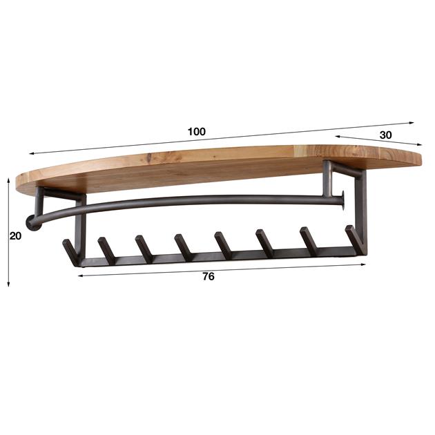 Runde Garderobe mit 8 Haken von lefurn.de, aus Holz gefertigt, ideal für Eingangsbereich oder Flur, modernes Design