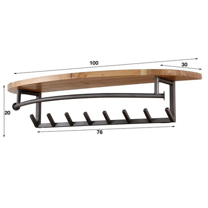 Runde Garderobe mit 8 Haken von lefurn.de, aus Holz gefertigt, ideal für Eingangsbereich oder Flur, modernes Design