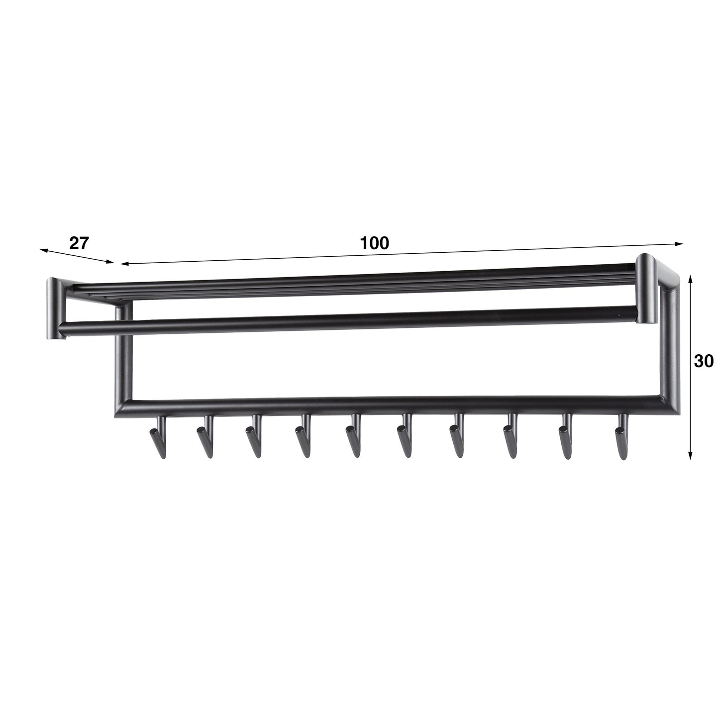 Kleiderhaken Gaderobe Stab 10H von lefurn.de
