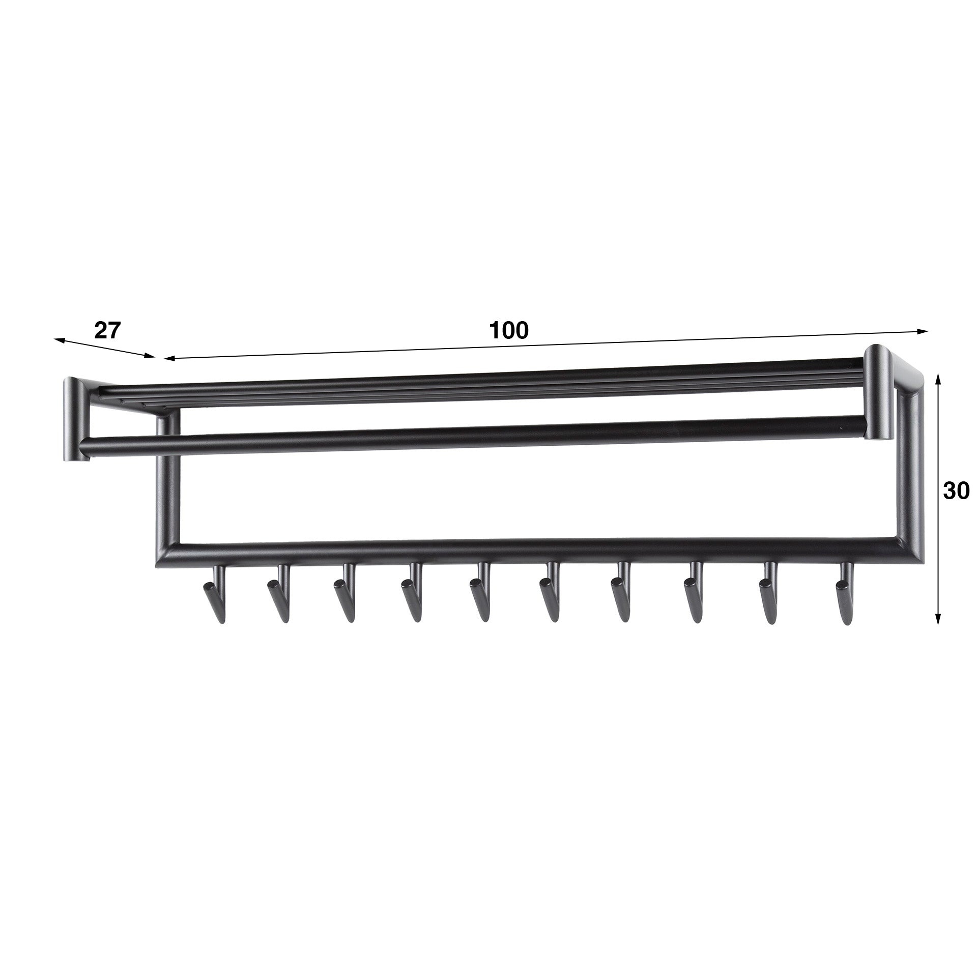 Kleiderhaken Gaderobe Stab 10H von lefurn.de