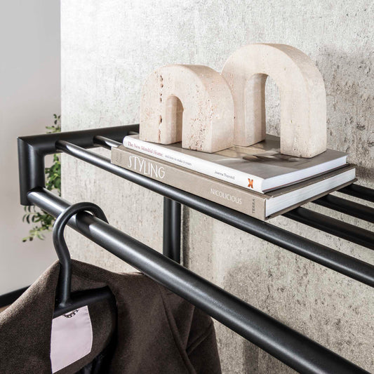 Stummer Gaderobe Stab 20H aus Holz mit Haken, modernes Design für Flur und Eingangsbereich, von lefurn.de