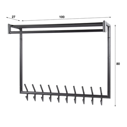 Kleiderhakenstab aus Holz für Garderobe, 20H, von lefurn.de,