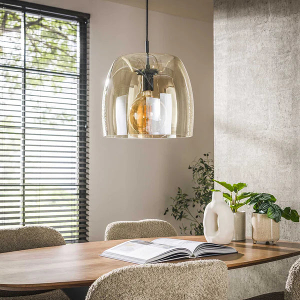 Hängelampe Drift aus Glas mit modernem Design, von lefurn.de