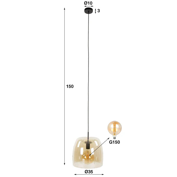 Hängelampe Drift aus Glas von lefurn.de