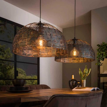 Hängelampe Armor 2L von lefurn.de mit modernem Design und zwei Lampenschirmen, ideal für den Wohnbereich