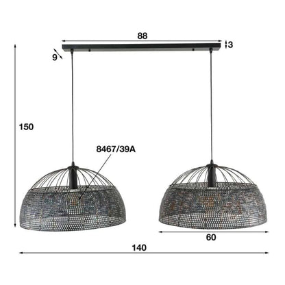 Moderne Hängelampe Armor 2L von lefurn.de 