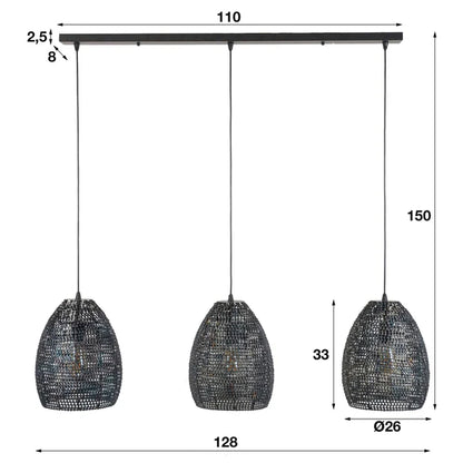 Hängelampe Armour Oval 3L - lefurn.de