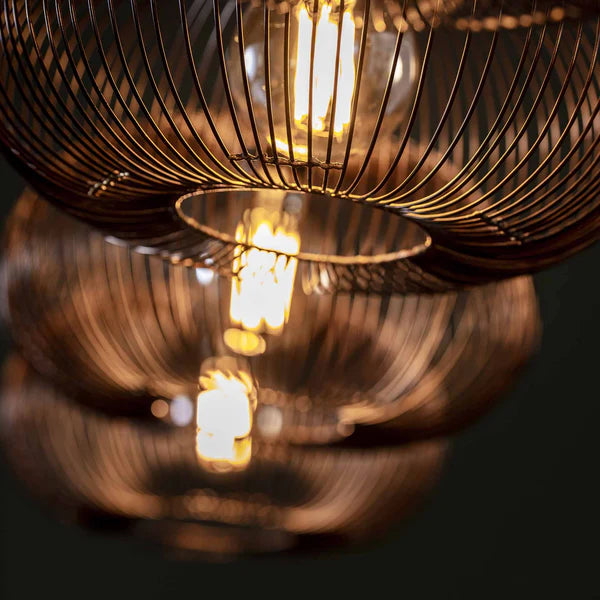 Moderne Copper Hängelampe mit 4 Leuchten von lefurn.de