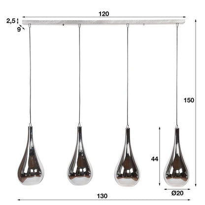 Hängelampe Drop Silber von lefurn.de 