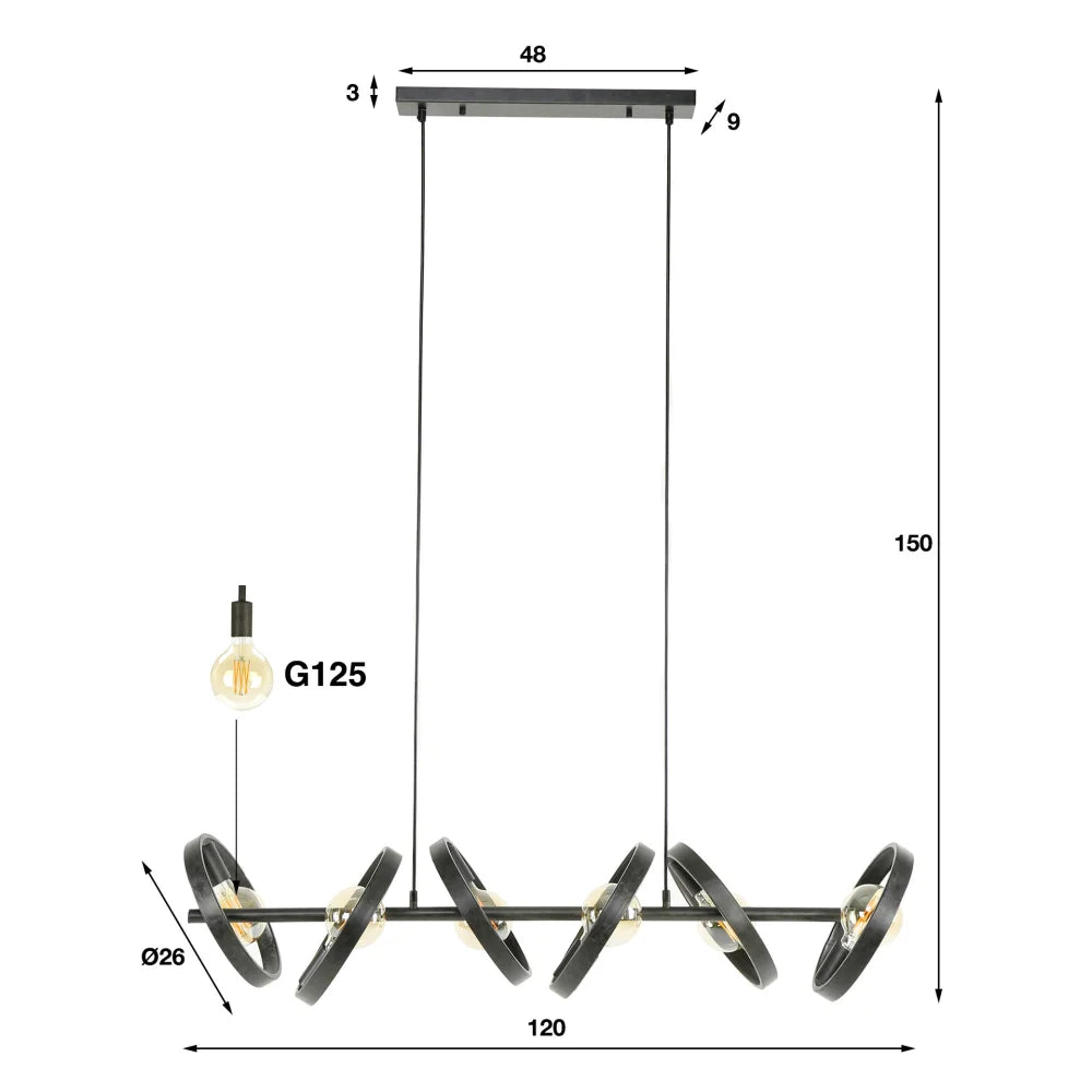 Hängelampe Hover 6L von lefurn.de 