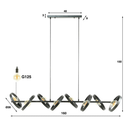 Moderne Hängelampe Hover 8L von lefurn.de