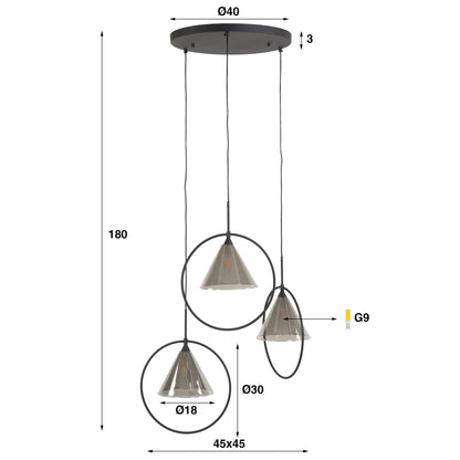 Moderne Hängelampe Kegelkappe von lefurn.de mit elegantem Design und warmem Licht für stilvolle Raumbeleuchtung