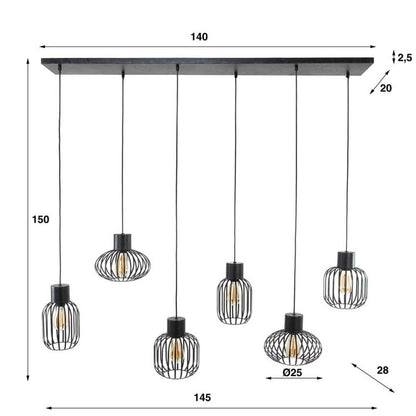 Hängelampe Mix Metal 3+3L - lefurn.de