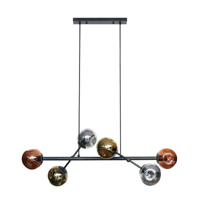 Moderne Hängelampe Molecule von lefurn.de mit geometrischem Design und glänzendem Finish, perfekt für moderne Wohnräume.