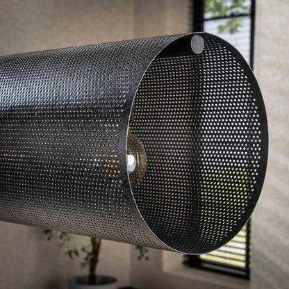 Große Hängelampe Rohr Mesh XL von lefurn.de mit modernem, filigranem Metallgitter-Design für stilvolle Beleuchtung.