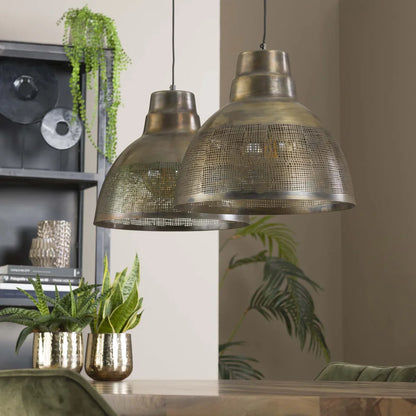Hängelampe Screen 2L von lefurn.de, moderne Pendelleuchte mit weißem Lampenschirm und Metallhalterung, elegantes Design
