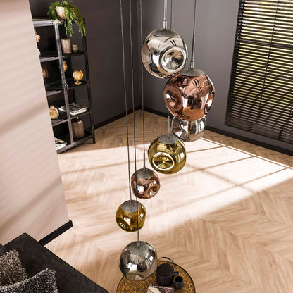 Hängelampe Stellar von lefurn.de, moderne Pendellampe mit eleganten Design, sichtbarer Lampenschirm aus Metall.