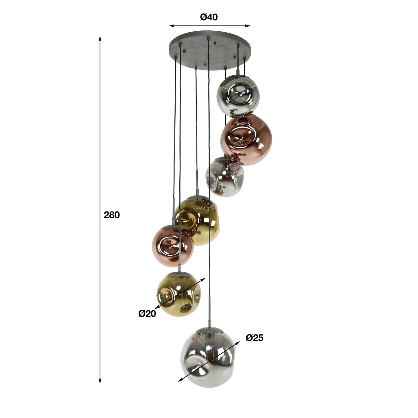 Hängelampe Stellar von lefurn.de mit modernem Design und klaren Linien, ideal für Wohnzimmer oder Essbereich.