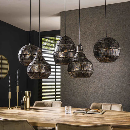 Moderne Hängelampe Strip Multi Shade von lefurn.de mit bunten Lampenschirmen und stilvollem Design.