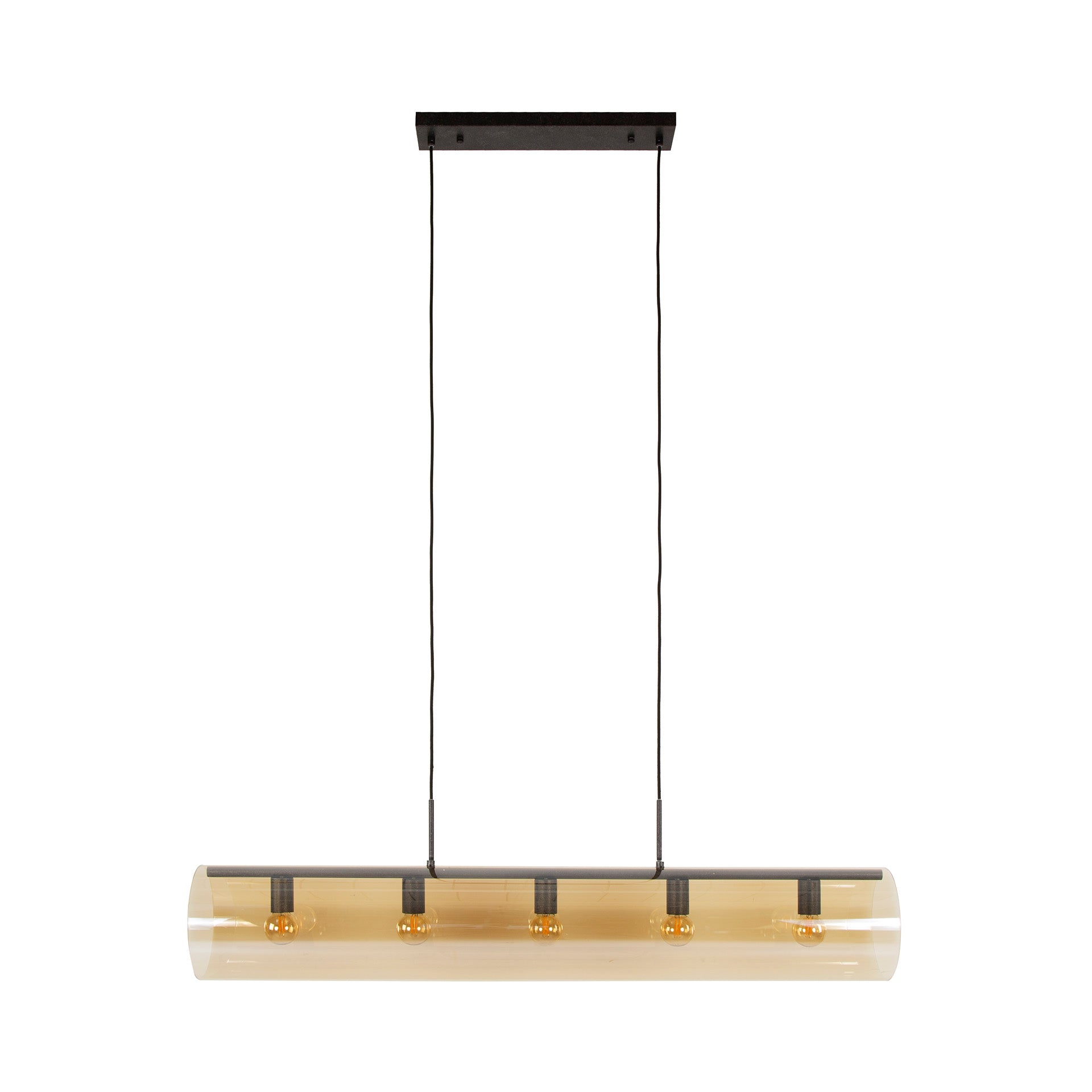 Hängelampe Tube Glas von lefurn.de, moderne Pendelleuchte mit klarem Glasdesign, ideal für Esszimmer oder Wohnzimmer.